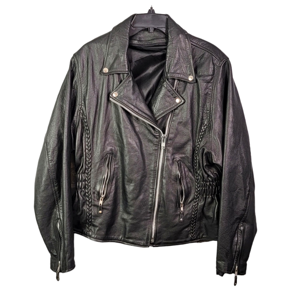 Leather Vintage 80's Biker Motorcycle Bikercore Rock N Roll Negan Jacket XXL